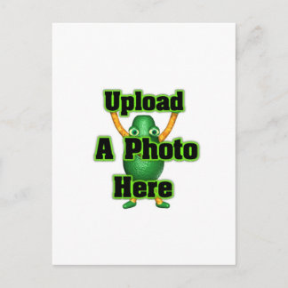 Upload uw foto aan de briefkaarten van de sjabloon