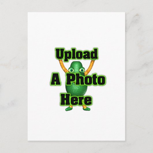 Upload uw foto aan de briefkaarten van de sjabloon (Voorkant)