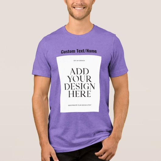 Upload uw foto Afbeelding Aangepaste gepersonalise Tri-Blend Shirt (Voorkant)