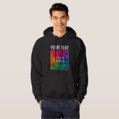 Upload uw foto Afbeelding Front Design Mannen Zwar Hoodie (Voorkant volledig)