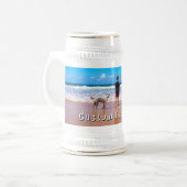 Upload Uw Foto Bierpul Gift Voeg Aangepaste Tekst (Voorkant links)
