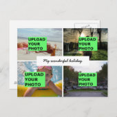 Upload uw foto briefkaart (Voorkant / Achterkant)