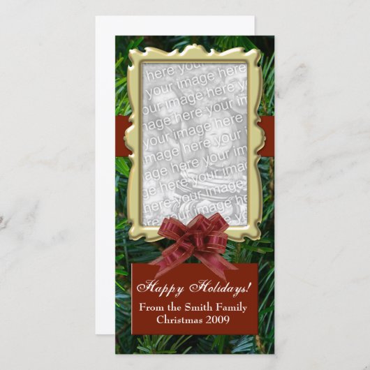 Upload uw foto, Designer Flat Holiday Cards Feestdagenkaart (Voorkant / Achterkant)