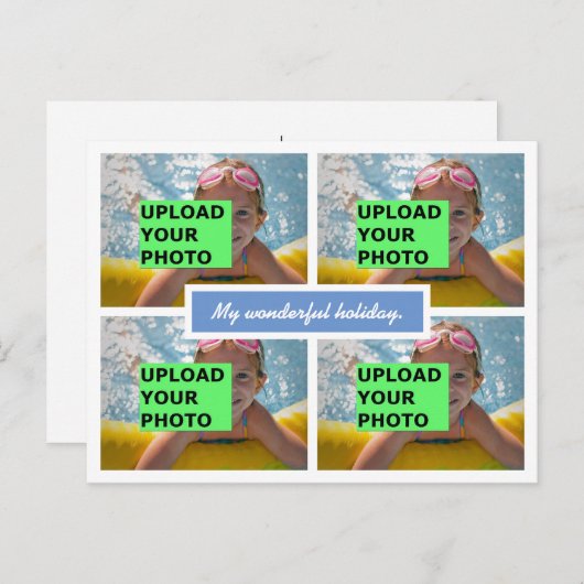 Upload uw foto feestdagenkaart (Voorkant / Achterkant)