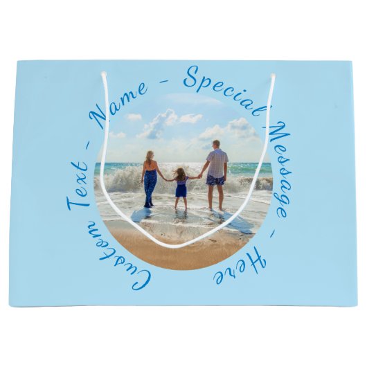 Upload Uw Foto Geschenkentas Gepersonaliseerde Tek Groot Cadeauzakje (Voorkant)