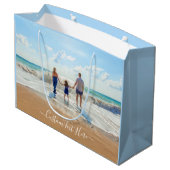 Upload Uw Foto Geschenktas Gepersonaliseerde Tekst Groot Cadeauzakje (Achterkant Gekanteld)
