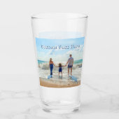 Upload Uw Foto Glas Cadeau met Aangepaste Tekst (Voorkant)