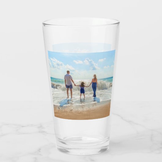 Upload uw foto glas gepersonaliseerd cadeau (Achterkant)
