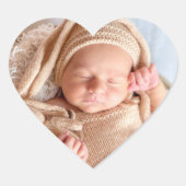 Upload uw foto hart sticker (Voorkant)