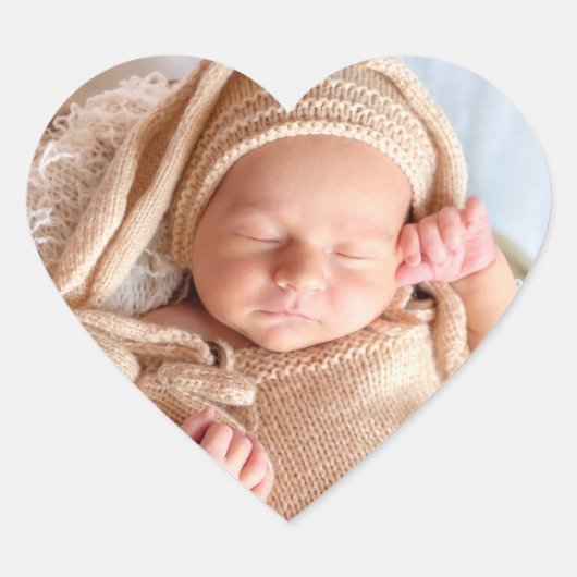 Upload uw foto hart sticker (Voorkant)