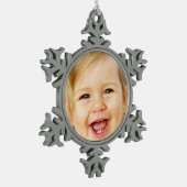 upload uw foto | het ornament van de tinsneeuwvlok (Links)