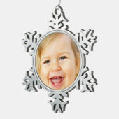 upload uw foto | het ornament van de tinsneeuwvlok (Rechts)