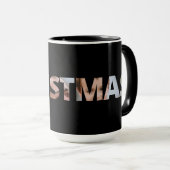 Upload uw foto in tekst Christmas Black Mok (Voorkant rechts)