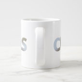 Upload uw foto in tekst Kerstmis Grote Koffiekop (Achterkant)