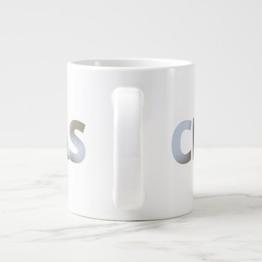 Upload uw foto in tekst Kerstmis Grote Koffiekop (Achterkant)