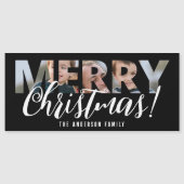 Upload uw foto in tekst Merry Christmas (Voorkant)