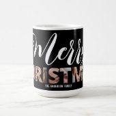 Upload uw foto in tekst Merry Christmas Magische Mok (Midden)