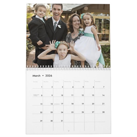 Upload uw foto kalender (Mar 2026)