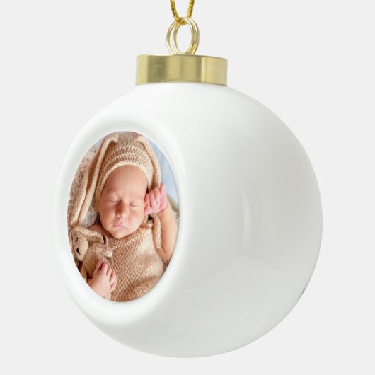 Upload uw foto keramische bal ornament (Rechts)