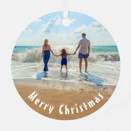 Upload Uw Foto Kerstboom Ornament Cadeau (Achterkant)