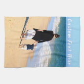 Upload Uw Foto Keukenhanddoek met Aangepaste Tekst (Horizontaal)