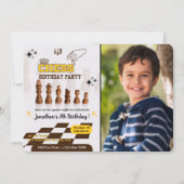 Upload uw foto Kinder schaakverjaardagsfeestje Uit Kaart (Voorkant)
