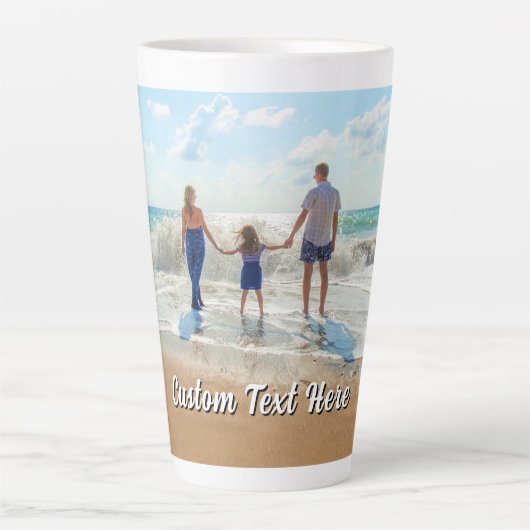 Upload Uw Foto Latte Mok Geschenk Gepersonaliseerd (Voorkant)