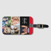 Upload uw foto monogrammed bagagelabel (Voorkant (horizontaal))