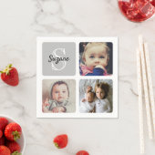 Upload uw foto monogrammed servet (Insitu)