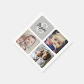 Upload uw foto monogrammed servet (Hoek)