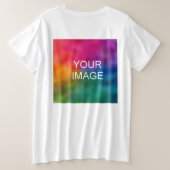 Upload uw foto naar Vrouwen Dubbelzijdig Groot Grote Maat T-shirt (Design achterkant)