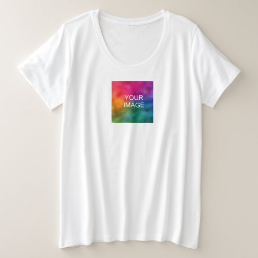 Upload uw foto naar Vrouwen Dubbelzijdig Groot Grote Maat T-shirt (Design voorkant)