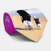 Upload uw foto nekband voeg QR-code scaninfo toe Stropdas (Opgerold)