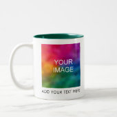 Upload uw foto of Logo Modern Simple Sjabloon Tweekleurige Koffiemok (Links)