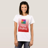 Upload uw foto of Logo Vrouwen Vrolijk Kerstfeest T-shirt (Voorkant volledig)