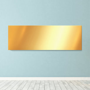 Upload uw foto op grote lange gouden achtergrond canvas afdruk