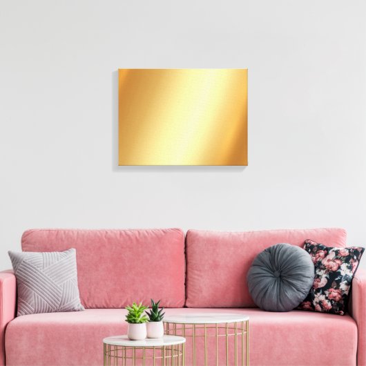 Upload uw foto op horizontale gouden achtergrond canvas afdruk (Insitu (Woonkamer))