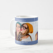 Upload uw foto | personaliseren met namen, data koffiemok (Voorkant links)