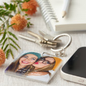 Upload uw foto | personaliseren met namen, data sleutelhanger (Voorkant Rechts)