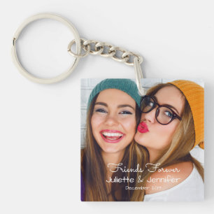 Upload uw foto personaliseren met namen, data sleutelhanger