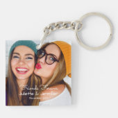 Upload uw foto | personaliseren met namen, data sleutelhanger (Achterkant)