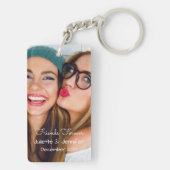 Upload uw foto | personaliseren met namen, data sleutelhanger (achterkant)