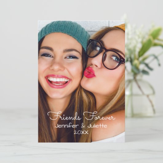 Upload uw foto | personaliseren met namen, datums (Staand voorkant)