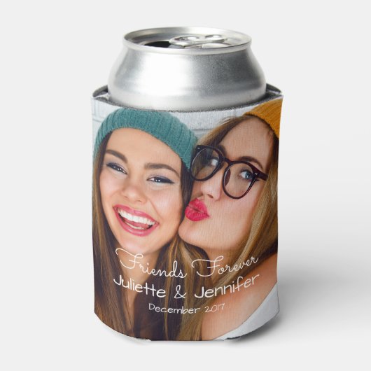 Upload uw foto | personaliseren met namen, datums blikjeskoeler (Blikje Voorkant)