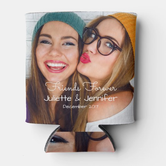 Upload uw foto | personaliseren met namen, datums blikjeskoeler (Voorkant)