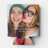 Upload uw foto | personaliseren met namen, datums blikjeskoeler (Achterkant)