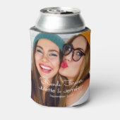 Upload uw foto | personaliseren met namen, datums blikjeskoeler (Blikje Achterkant)