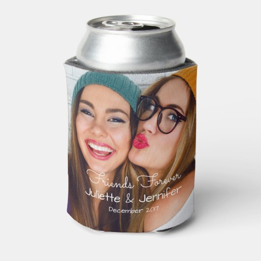 Upload uw foto | personaliseren met namen, datums blikjeskoeler (Blikje Achterkant)