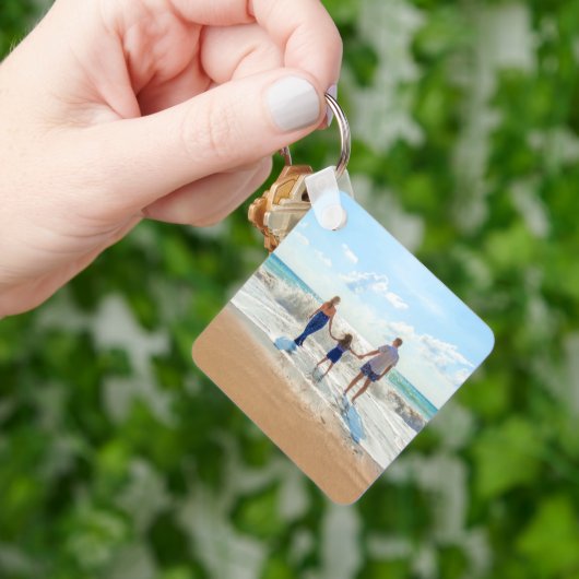 Upload Uw Foto Sleutelhanger Persoonlijke Cadeau (Hand)