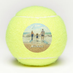 Upload Uw Foto Tennisballen Gepersonaliseerde Naam